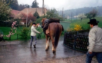 Start bei Regen